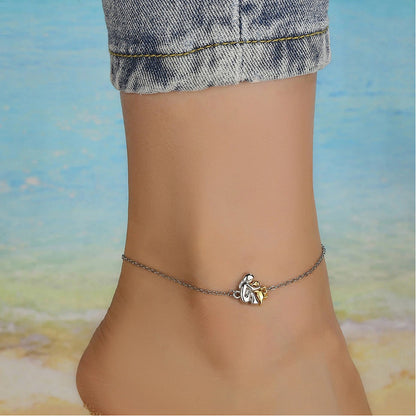 A little girl and a dog embrace earrings